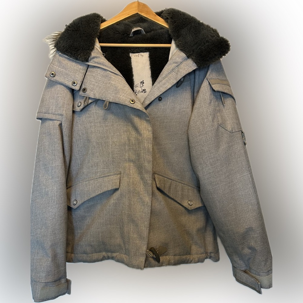 Firefly gray bomber ski snowboard jacket